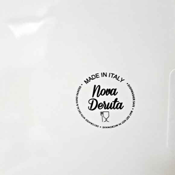 NEW! FLORAL ITALIAN POTTERY PLATTER NOVA DERUTA - Picture 3 of 5